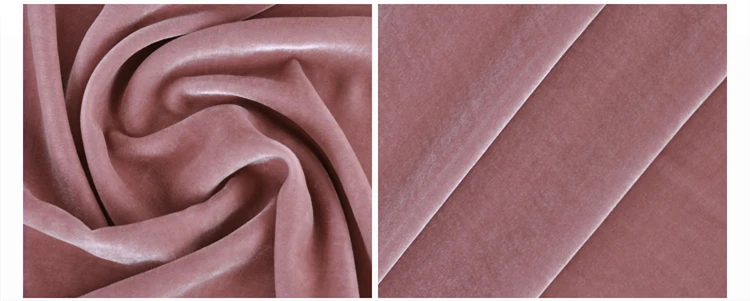 27 dark pink 1 метр шелковая велюровая ткань для шитья бархатная ткань однотонная ткань элегантная telas жир четверти стеганая для лоскутного шитья ширина 55 дюймов - Цвет: 27 dark pink