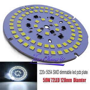 1 шт. AC220v светодиодный светильник с регулируемой яркостью pcb SMD 5054 50 Вт 72 светодиодный интегрированный ic драйвер белый светодиодный источник
