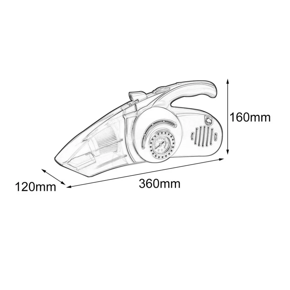 Портативный 4 в 1 автомобильный двойной пылесос ручной надувной насос воздушный
