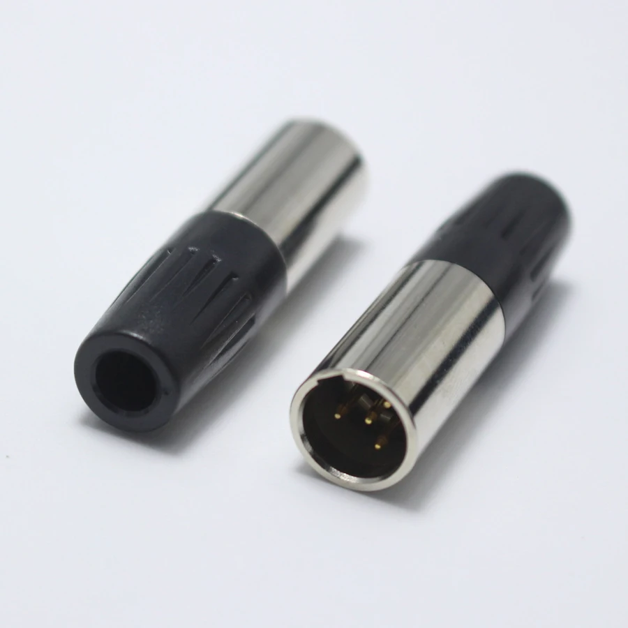 1 компл. Mini XLR 4 Pin штекер + гнездо P Аудио Микрофон монтаж шасси самоблокирующийся