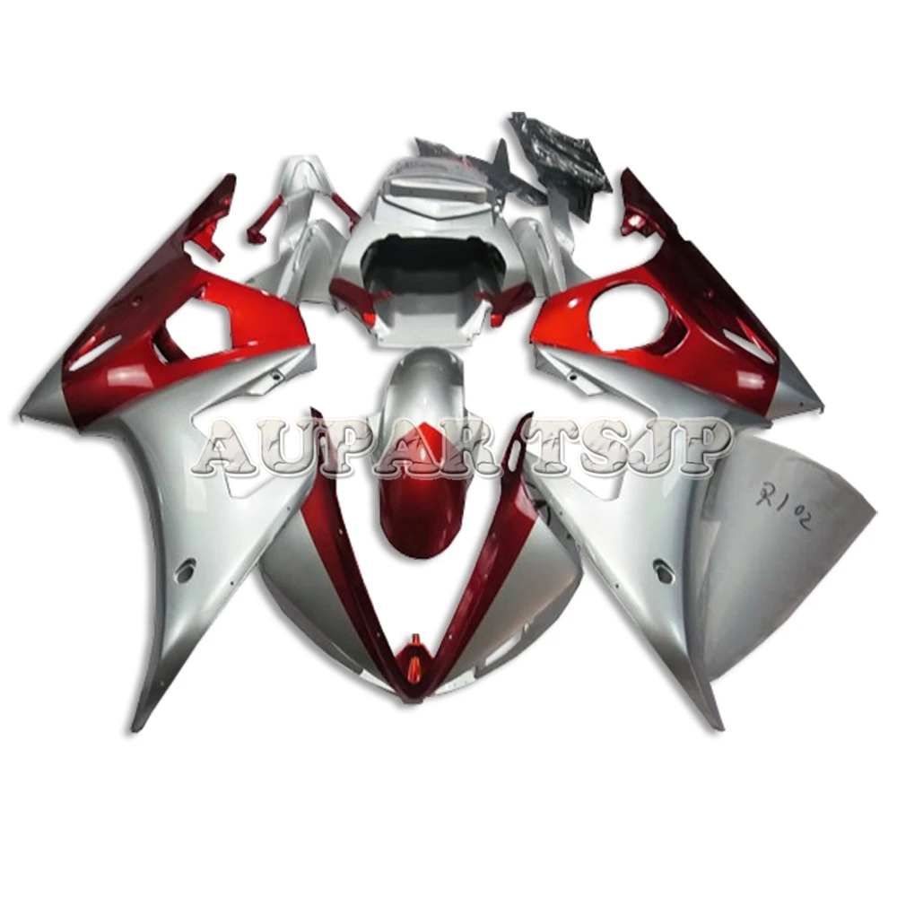 

Silver and Red Lowers Complete Bodywork For Yamaha R6S 2006 2007 2008 2009 ABS Injection Full Fairing kit High Quality Covers