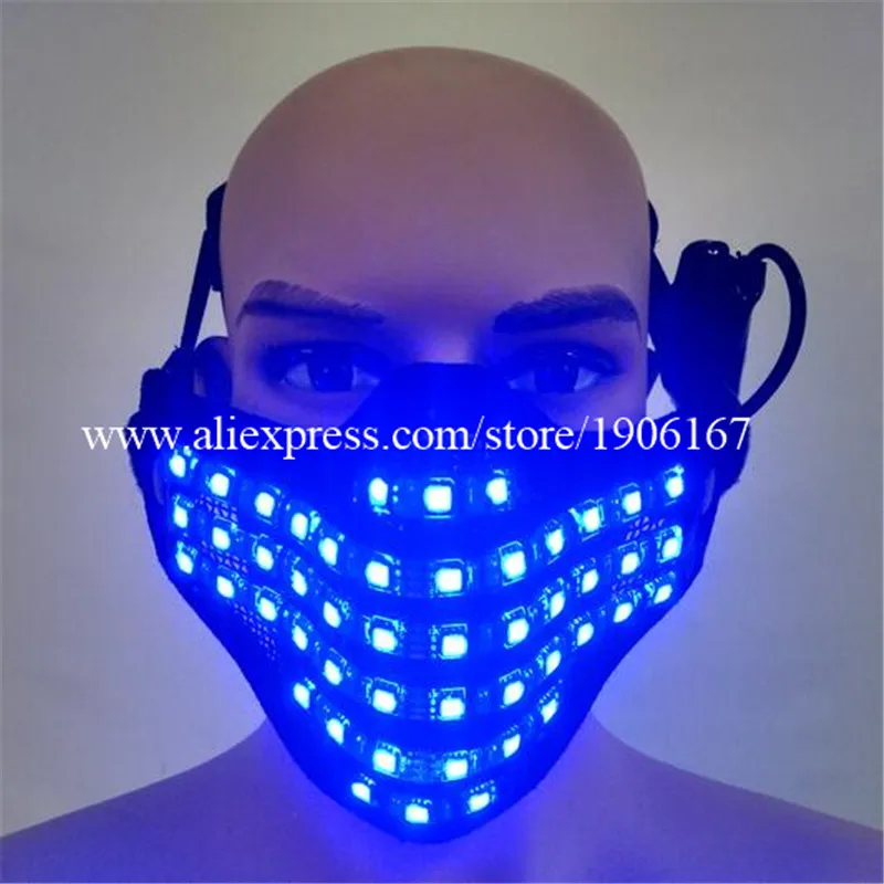 5 шт. красочная светодиодная светящаяся маска светящиеся маски для диджея
