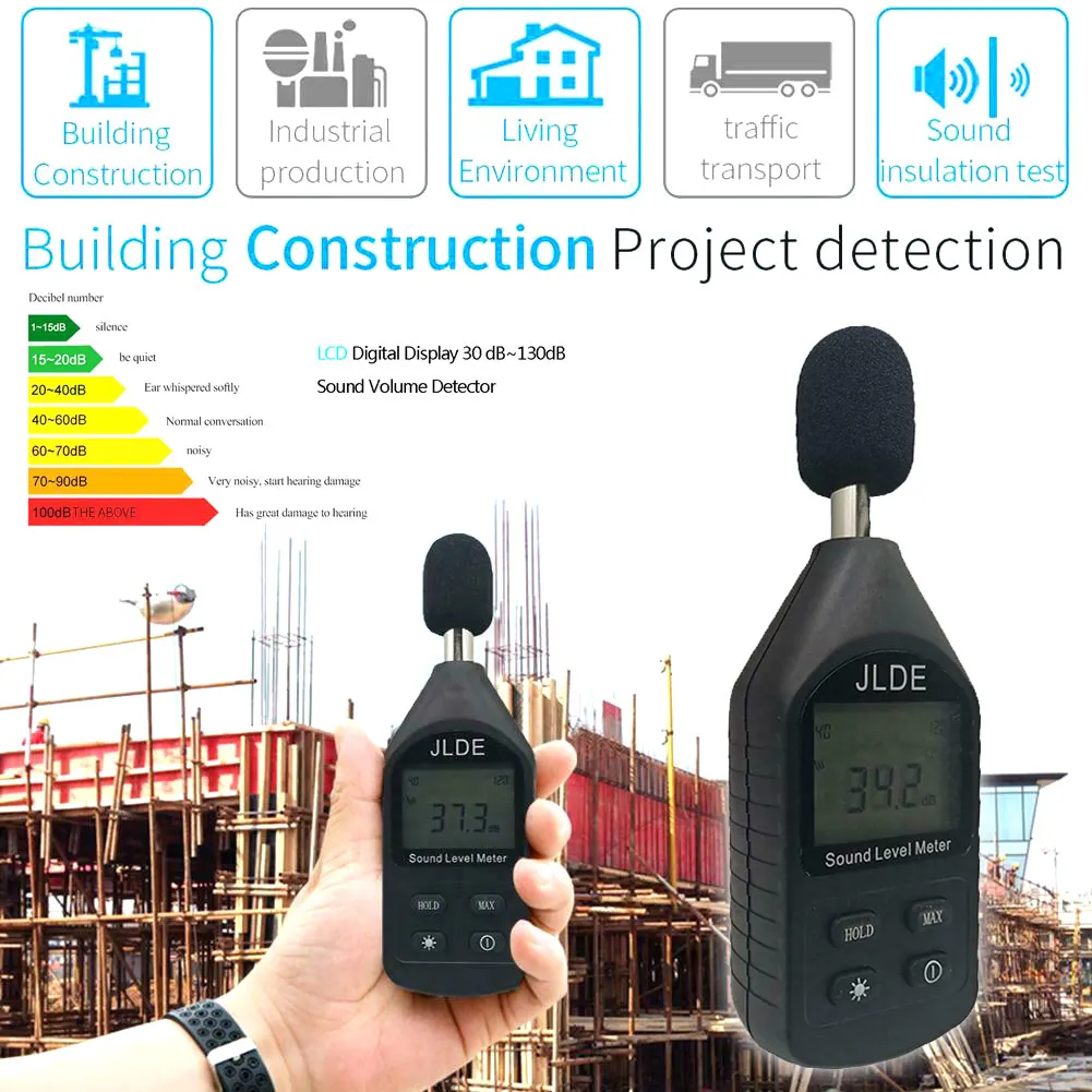 Цифровой измеритель уровня звука и давления 30-130 дБ | Инструменты