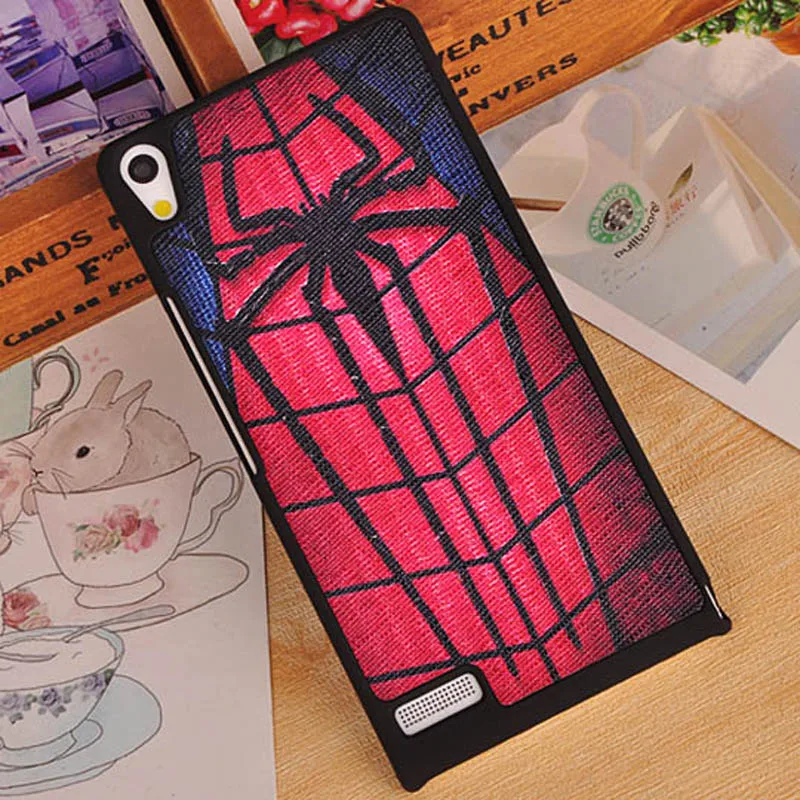 Huawei P 6 Case Cover 4.7 дюймов Black Plastic For Ascend P6 оригинальный Телефон Мультфильм Cover| |