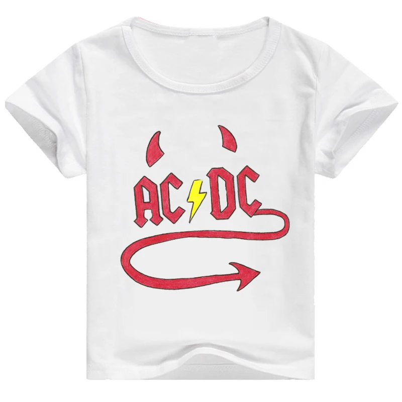 ACDC/детская футболка в стиле рок, хлопковая Повседневная футболка с короткими рукавами и круглым вырезом для мальчиков и девочек детская рубашка одежда для малышей - Цвет: DIY3