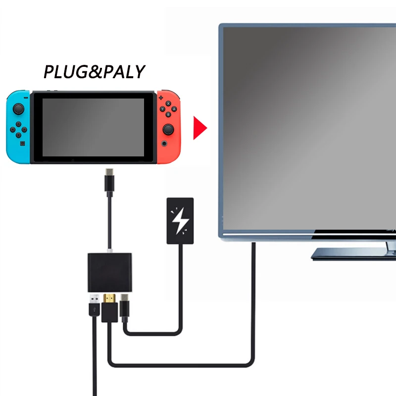 Адаптер HDMI Type C 1080P для мини док станции с поддержкой разрешения HD MacBook Xiaomi