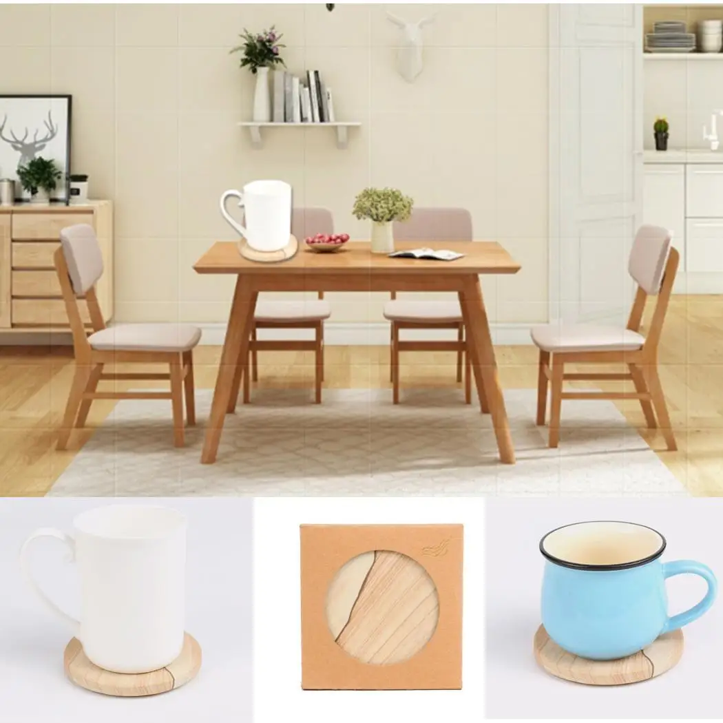 Granite Pattern Marble Coaster Round Fashion Coffee Cup Insulation As Picture | Дом и сад