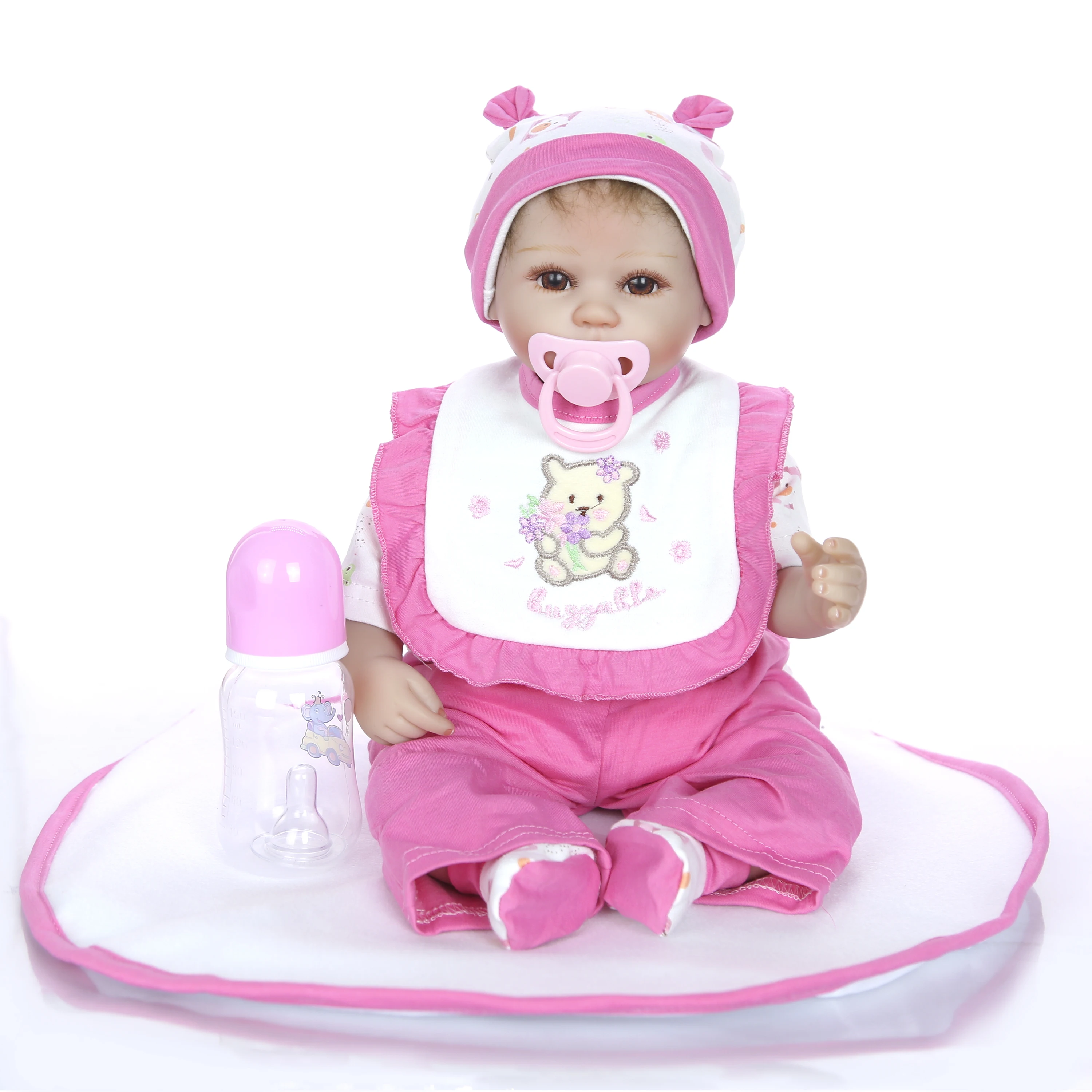 Оптовая Продажа 17 дюймов 42 см реалистичные близнецов Reborn Baby Doll ткани тела