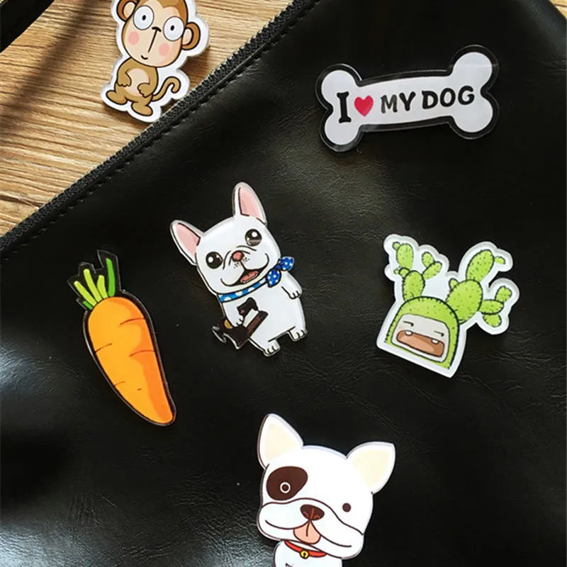 Брошь Булавки Броши для Женщин Акриловые Бульдоги Хаски Оптовая Мода Шарм Костюм