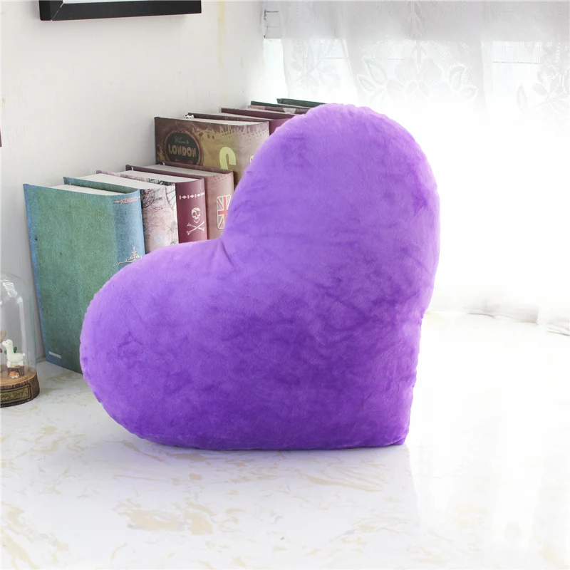 purple Coussin Decoratif подушка в форме сердца декоративная подушка для детской комнаты подарок на день Святого Валентина Плюшевые Cojines Decorativos Para диван 40x30 см - Цвет: purple
