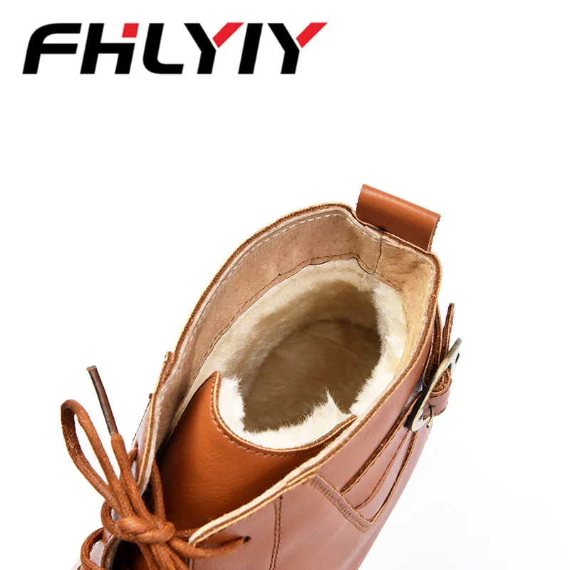 FHLYIY/обувь на шнуровке из искусственной кожи молнии женские модные кожаные