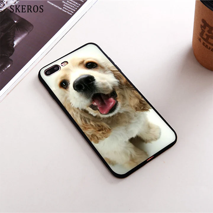 SKEROS кокер-спаниелей щенки 6 TPU чехол для телефона мягкий iPhone X 5 5S Se S 7 8 6-плюс 6s-плюс