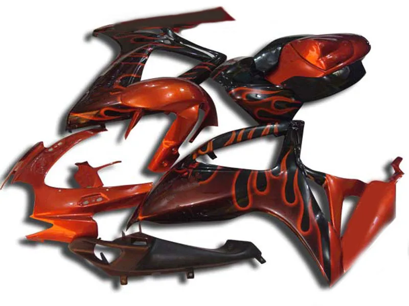 Комплект обтекателей для мотоцикла GSXR600 750 K6 06 07 GSXR 600 GSXR750 2006 2007 ABS Красный Пламя