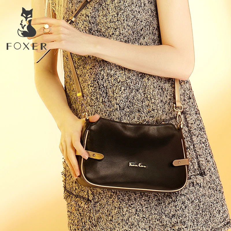 Сумка Кроссбоди из натуральной кожи FOXER маленькая сумка мессенджер|messenger bag women|brand