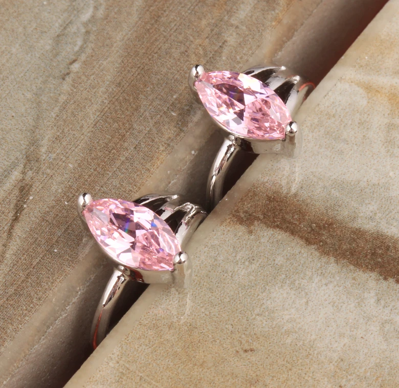 Восхищения &quotмаркиз&quot &quotРозовый кубический цирконий для Для женщин изделия