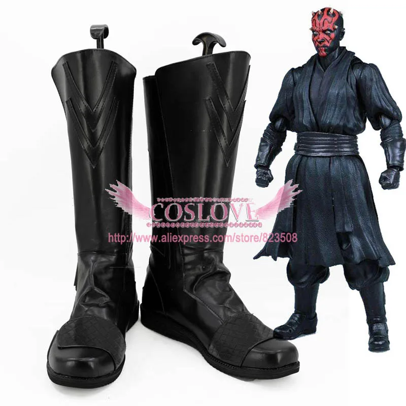 Darth Maul Black Shoes Cosplay Boots CosplayLove For Halloween Christmas Party