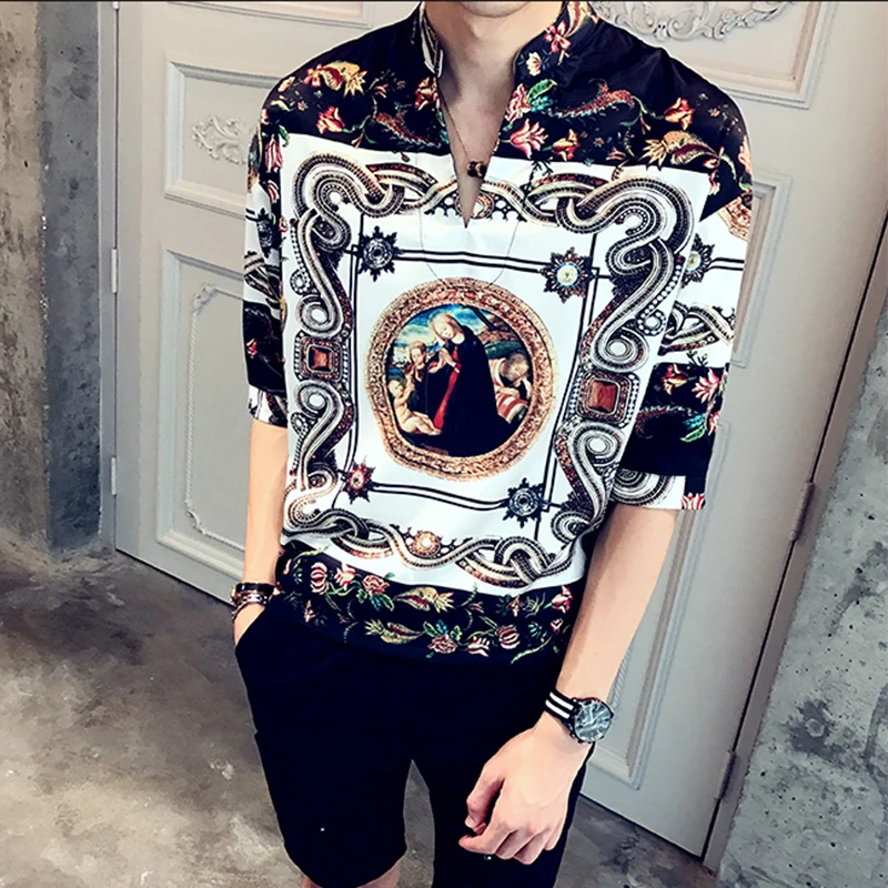 Camisa Masculina винтажные дворцовые мужские шелковые рубашки платья королевские