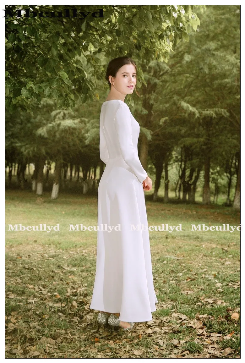 Винтажное свадебное платье mbcuully A-Line 1950s 2020 с длинным рукавом Формальное для