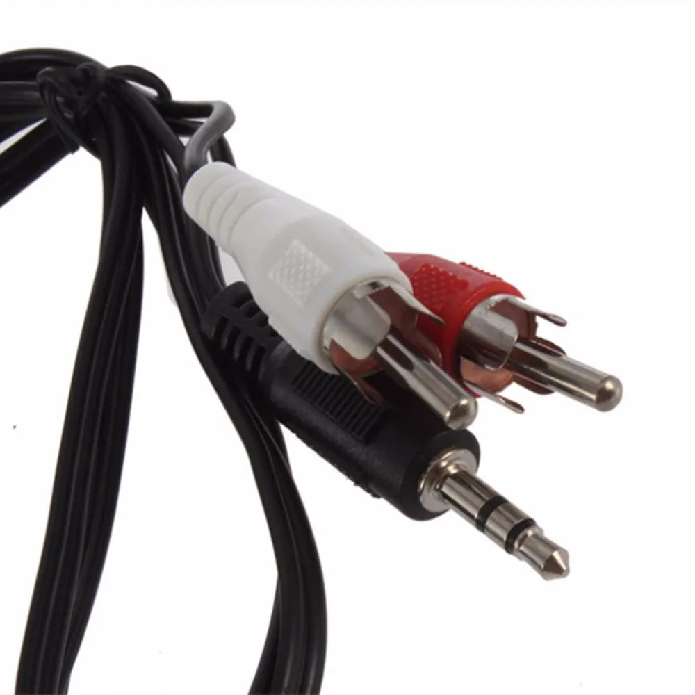 ICOCO 1/8 дюйма 3 5 мм разъем для 2 RCA Мужской стерео аудио наушники гарнитура Y сплиттер
