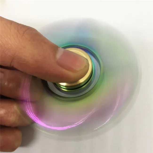Actionbabei новый креативный Радужный EDC Fidget Metal Tri Hand Spinner СДВГ аутизм фокус игрушка