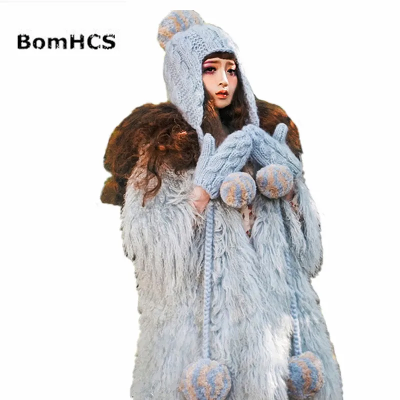 Облегающие перчатки BomHCS милые женские зимние теплые вязаные шапки ручной работы