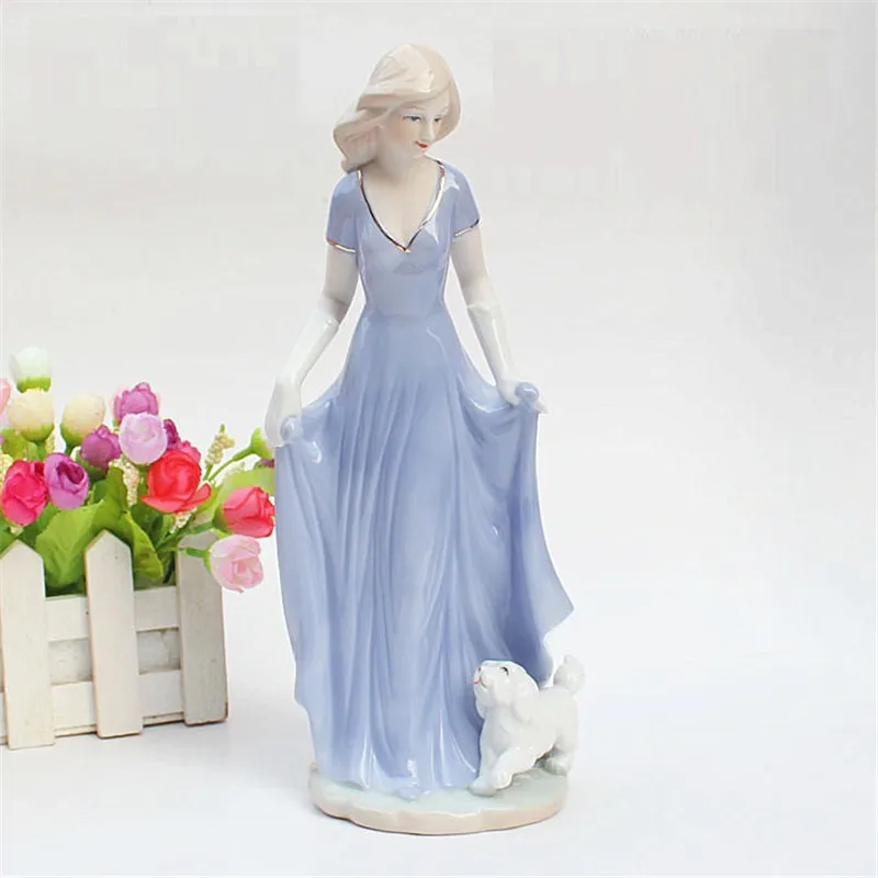 

Elegant Ceramic Goddess Lady Figurines Crafts Room Decor Wedding Handicraft Ornament Porcelain Statue Home Decor R767