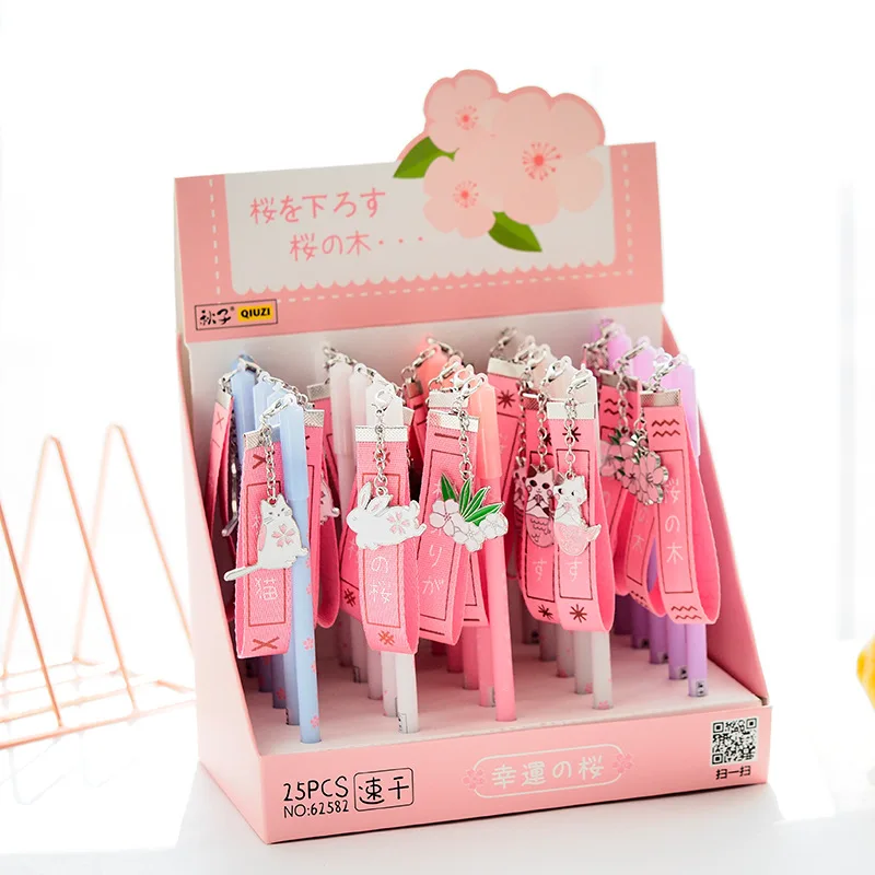 Lucky Cherry Sakura быстросохнущая гелевая ручка подпись ручка Escolar Papelaria школьные офисные принадлежности рекламный подарок