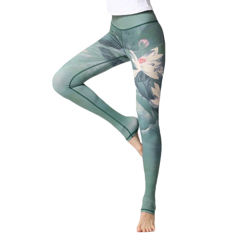 Женские сексуальные штаны для йоги с принтом спортивная одежда брюки эластичные брюки для фитнес-зала тренировки бег жесткий спорт женские леггинсы