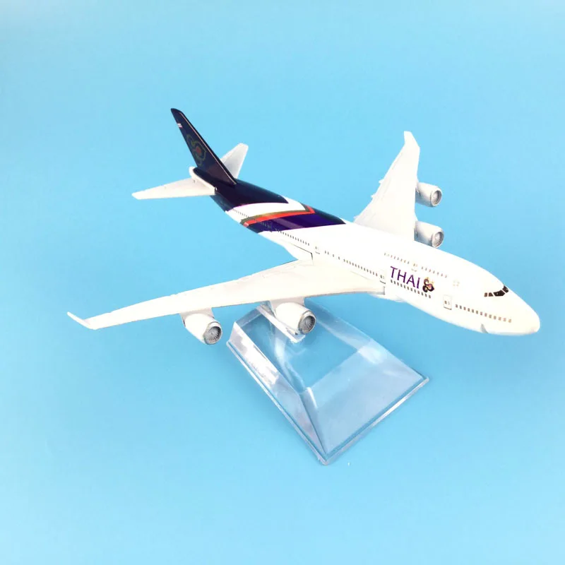 JASON TUTU 16 см, модель самолета Thai Airways, модель самолета Airbus A380, модель самолета, литые под давлением, металлические самолеты, 1:400, самолет, игрушка в подарок