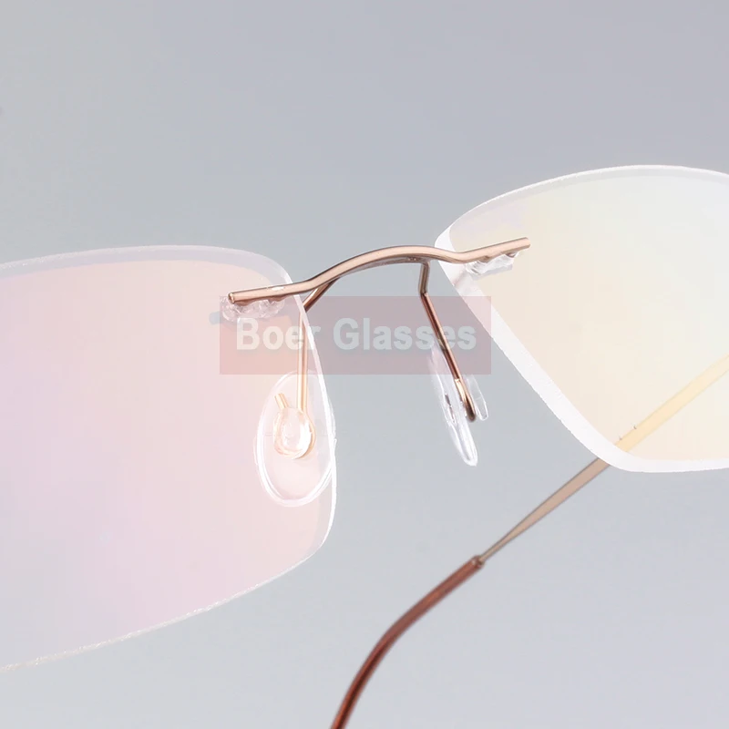 Мужские очки для света из нержавеющей стали мужские оправы без близорукости