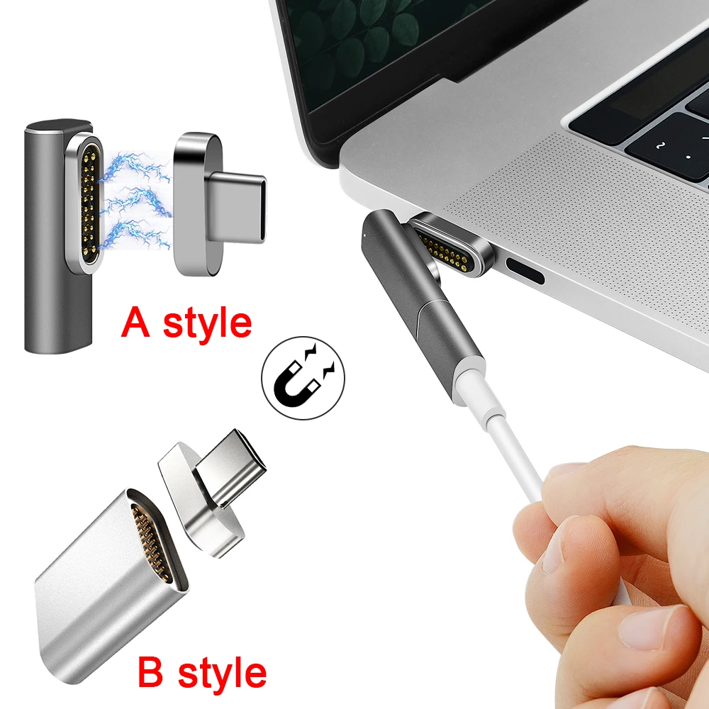 Новинка Магнитный адаптер USB C на 20 контактов Тип разъем PD 100 Вт быстрая зарядка