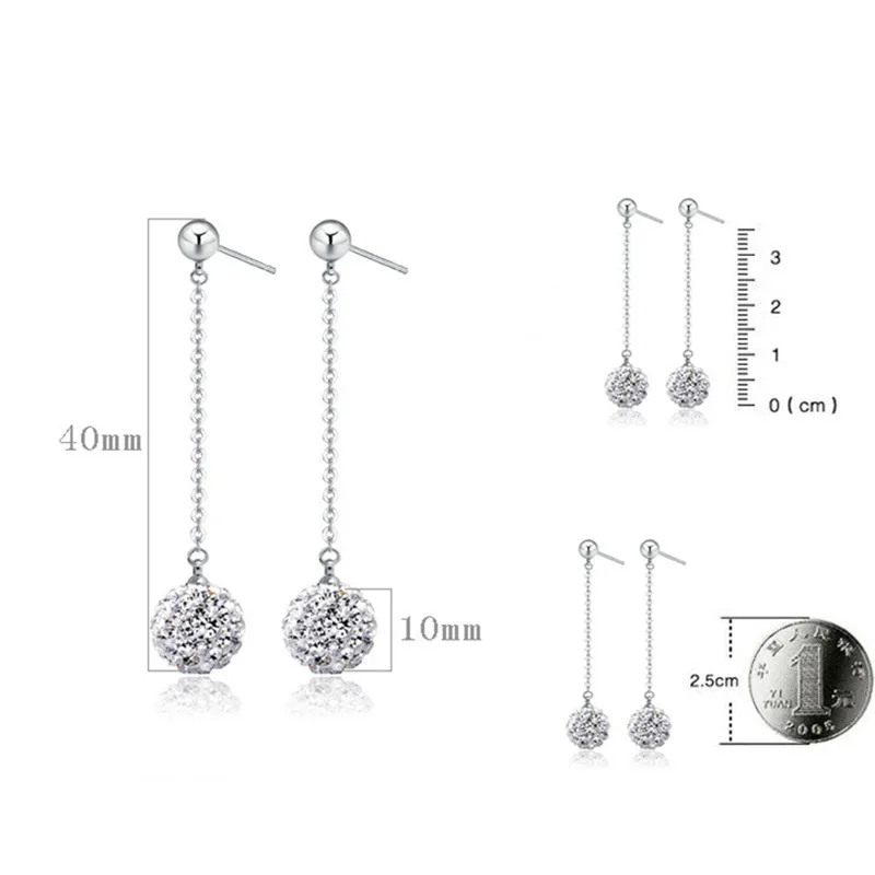 The new Ms. Princess temperament fashion sterling silver earrings exquisite crystal ball natural semi-precious stones jewelery | Украшения
