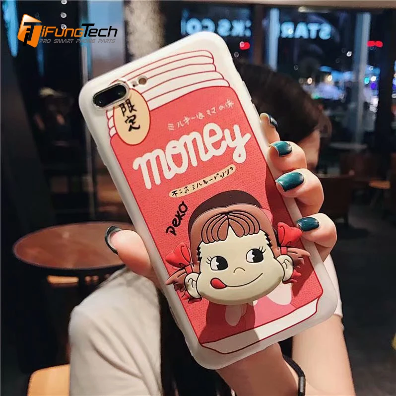 3D Japan Milk Milky Phone Case for iPhone 6S Plus 7 8 Emboss Silicone cover X XS MAX XR soft Coque |