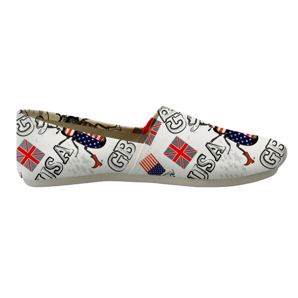 

Noisydesigns Canvas Men's Shoes Man Summer Breathable Flats Slip-on Men Casual Lazy Shoes Men Loafers Stars Stripes flag Print