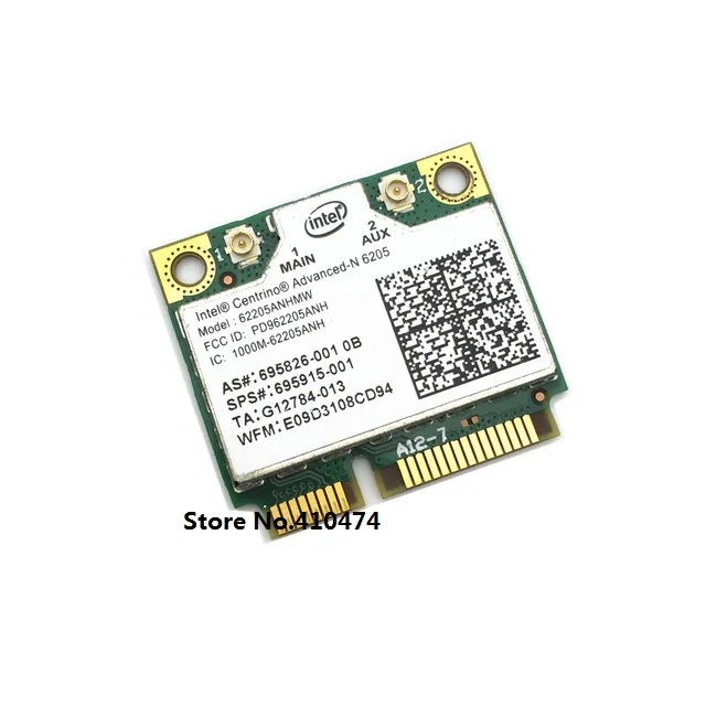 

SSEA for Intel 6205 62205ANHMW 802.11a/b/g/n 2.4G/5.0G Wireless half Mini PCI-E Card For HP EliteBook 8470p 8770W SPS 695915-001