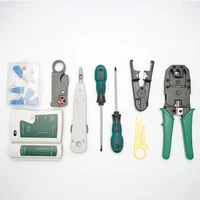 network cable tester tool lan utp screwdriver wire stripper rj45 connector computer network crimping pliers tool kit set
