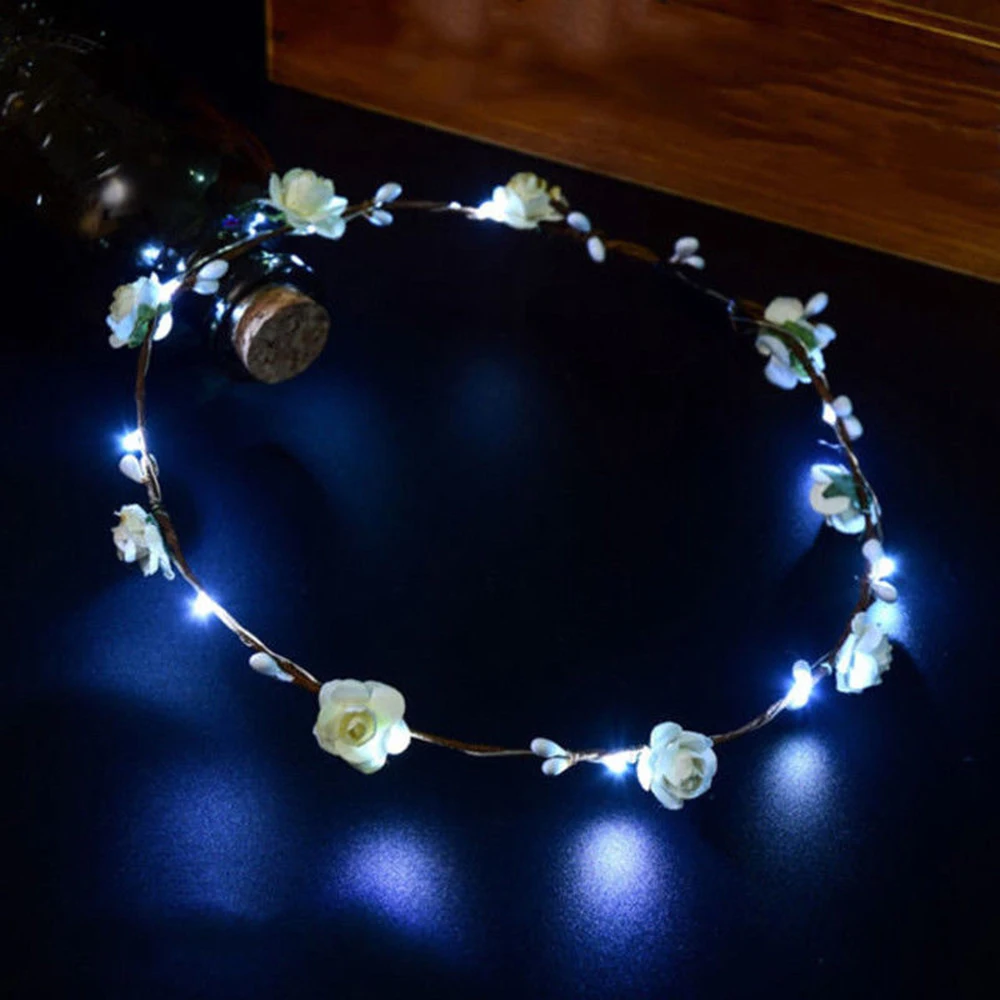 Повязка на голову женская со светодиодной подсветкой яркая LED корона аксессуары