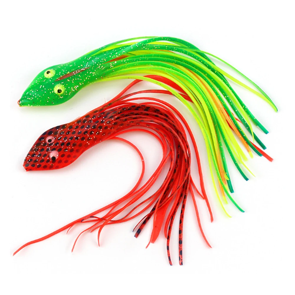 

soft Fishing Lures 15cm/7g Artificial Bait Squid / Octopus Shape snake head