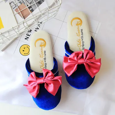 

Women Anime Sailor Moon Slippers Hot Slippers Luna Artemis Cute Cat Tail Plush Shoes House Home Slippers Cosplay Wholesale Lot