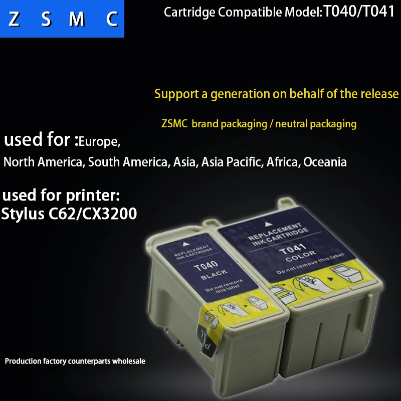 2 шт. совместимый T040 T041 чернильный картридж для принтера epson C62|ink cartridge|ink cartridge for