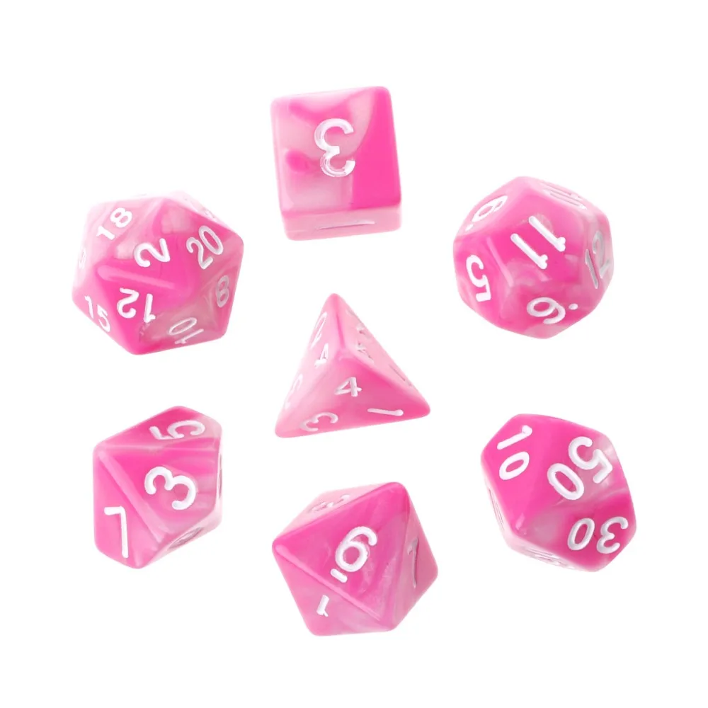 7 шт./компл. акриловые многогранные кости для настольных игр TRPG Dungeons And Dragons | Спорт