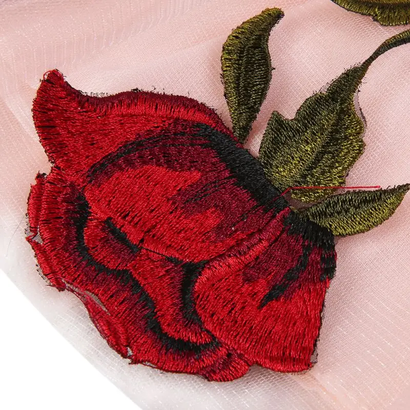 Новое летнее платье с вышитыми розами для девочек детское мини-платье принцессы