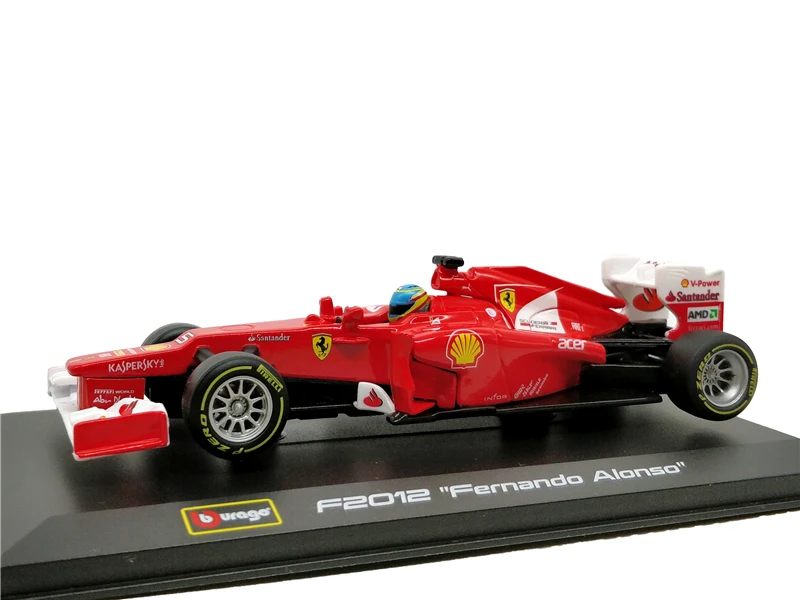 F12 Nr5 F.Alonso BBurago 1:32 F1 RedBull W07 SF16 RB13 литье под давлением гоночная модель автомобиля игрушечные машинки - Цвет: F12 Nr5 F.Alonso