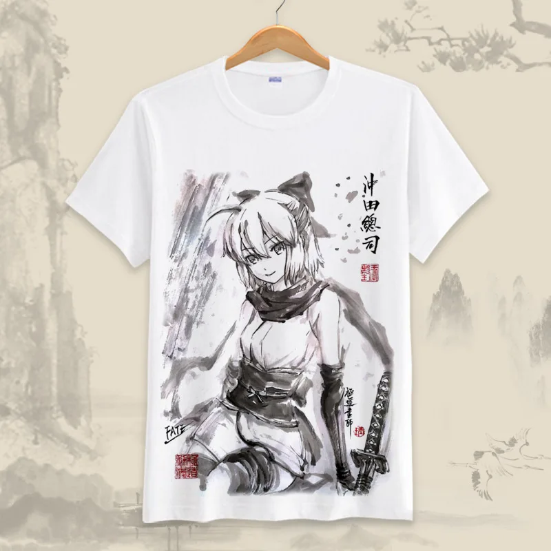 Fate grand order Re: жизнь в другом мире от zero NieR: футболка Automata летняя с круглым вырезом и