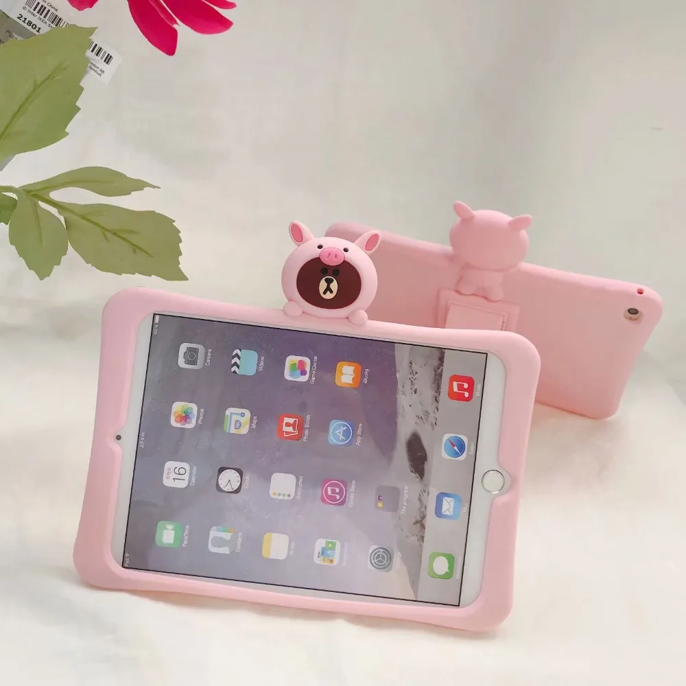 Силиконовый чехол для IPad 2 3 4 air 9 7-дюймовый защитный с подставкой ipadpro 7 10 5 розовый