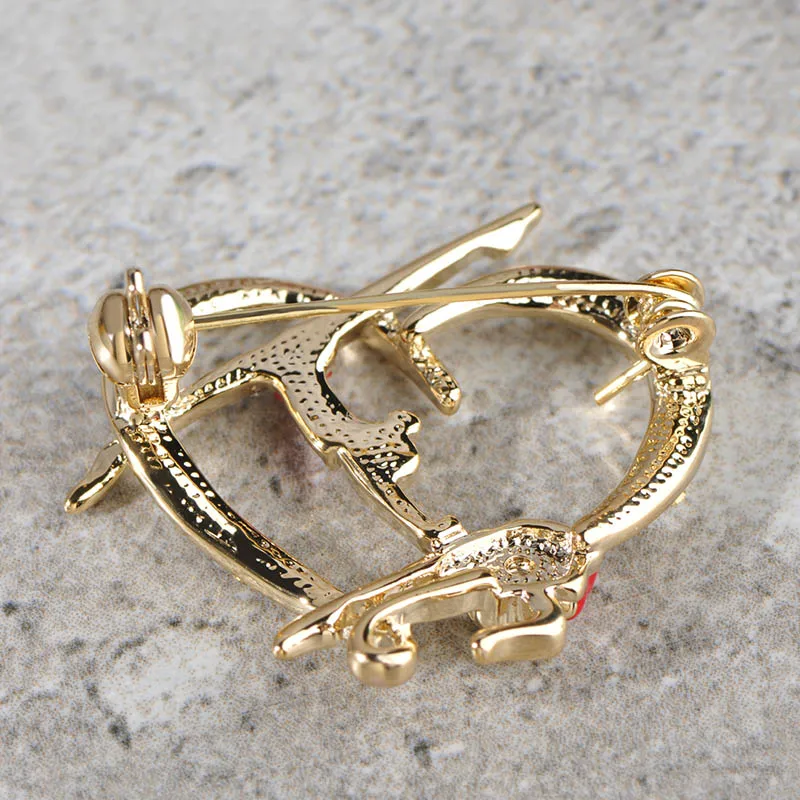 Женская эмалированная брошь в форме танцовщицы золотого цвета|brooches for women|heart