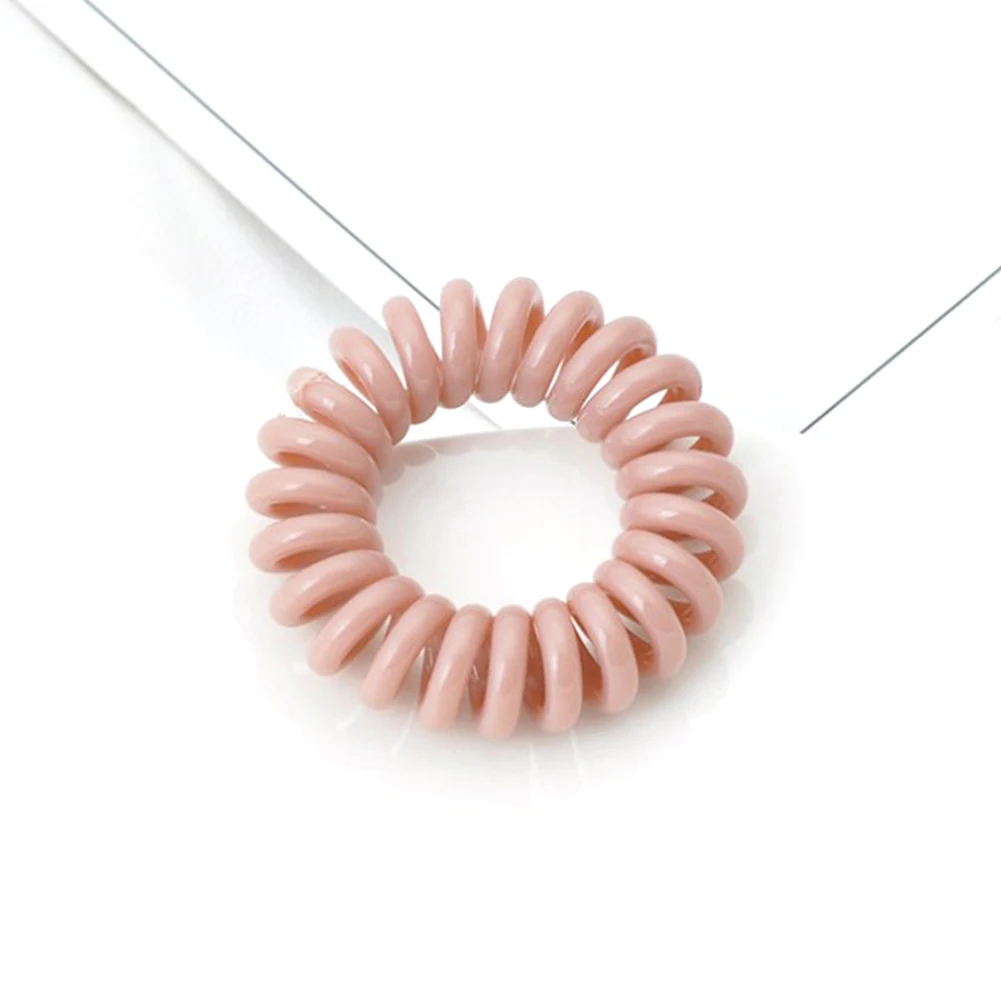 Elastic Clear Telephone Wire Hair Bands Plastic Gum For Hair Ties No Crease Coil Hair Tie Ponytail Hairband Hair Accessories