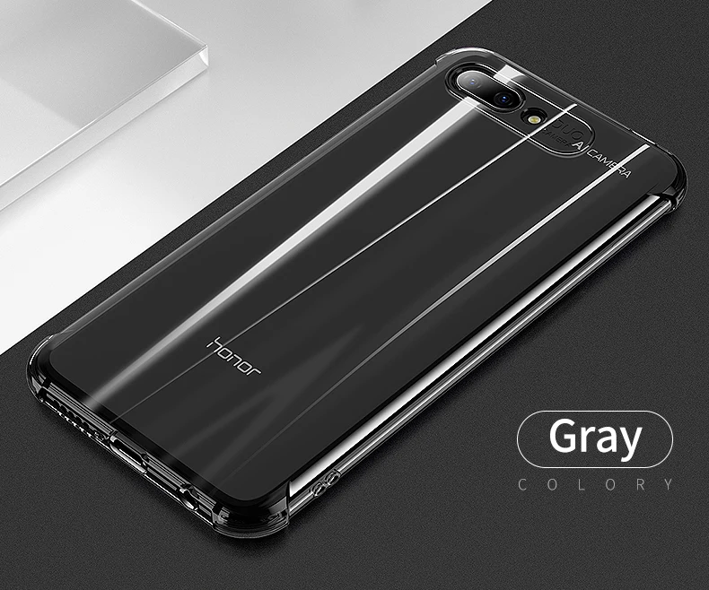 MSVII Кристальный чехол для huawei Honor 10 чехол Прозрачный Ультра-тонкий чехол для huawei Honor 10 подушка безопасности чехол s мягкий, гибкий, из ТПУ