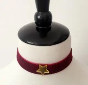Новая мода аниме Сейлор колье-чокер с Луной цукинг Усаги красная лента луна кулон Косплей чокер ожерелье для женщин и девушек - Окраска металла: star