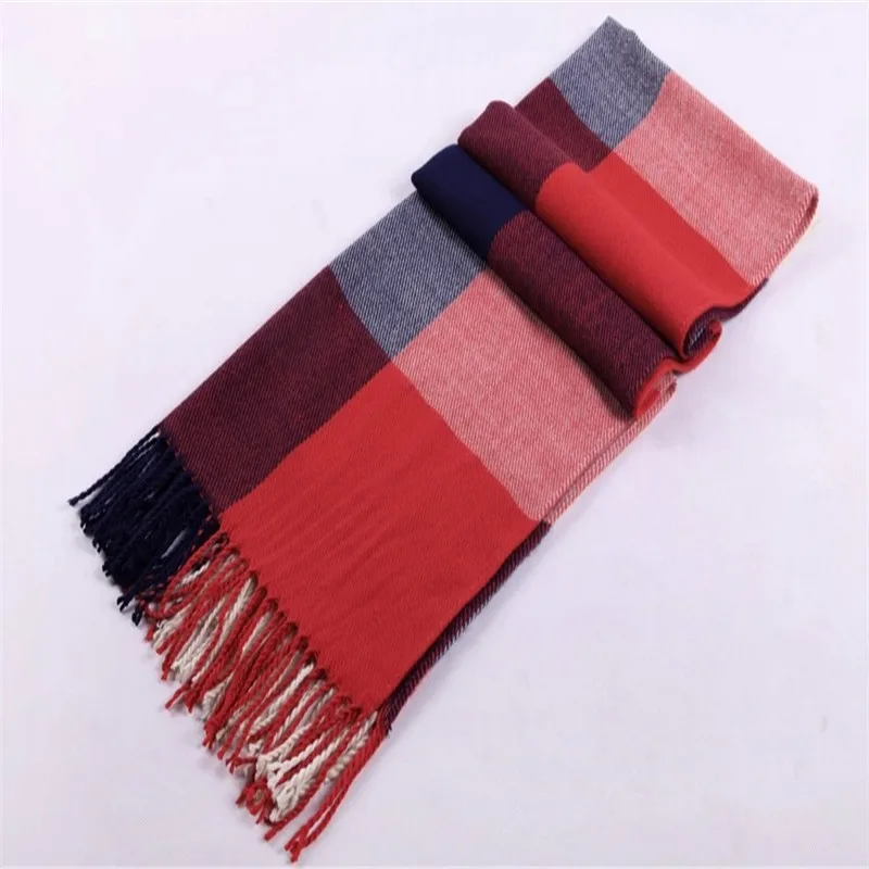 5 Color Fashion Scarf Women Men Luxury Brand 2018 Tartan Cashmere Winter Warm Plaid Wool Shawl Silk Scarves Echarpe Hiver | Аксессуары